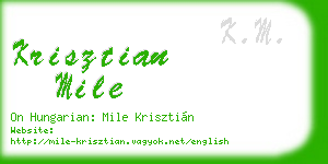 krisztian mile business card