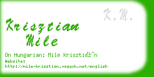 krisztian mile business card